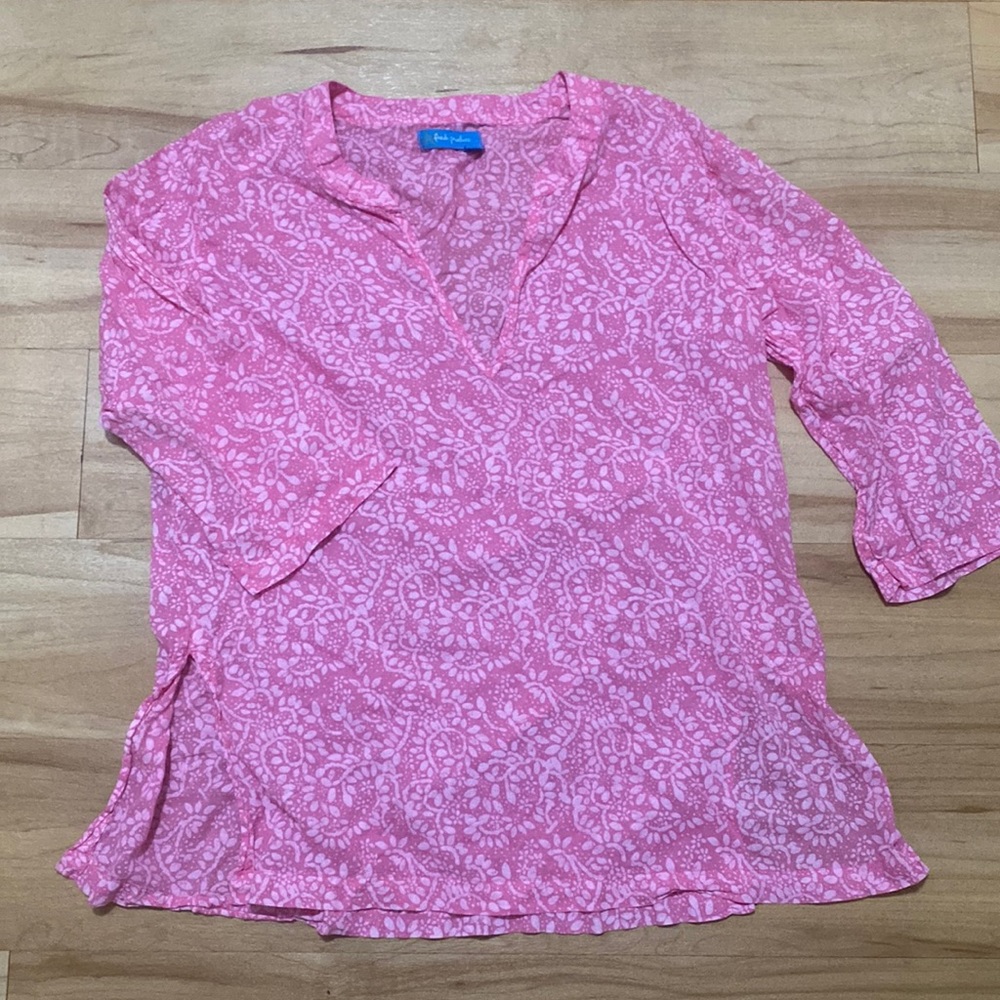 Fresh Produce Swim Beach Coverup Tunic XS/S Pink